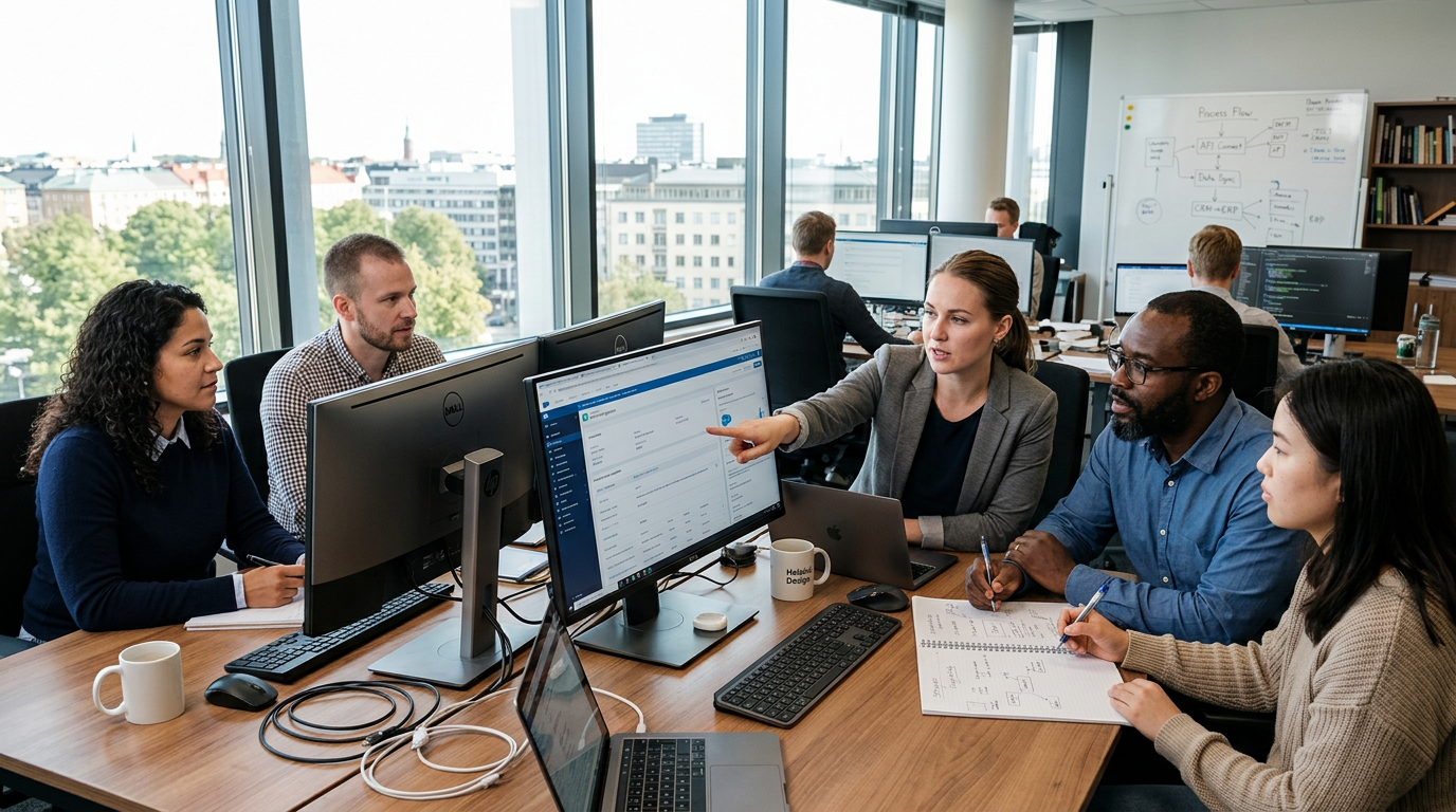 AI automation embedded in existing CRM and ERP workflows